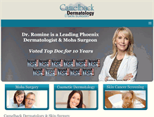 Tablet Screenshot of camelbackderm.com